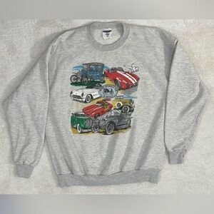 Antique Car Crew Neck Sweatshirt‎ Vintage XL heather grey Antique Automobile